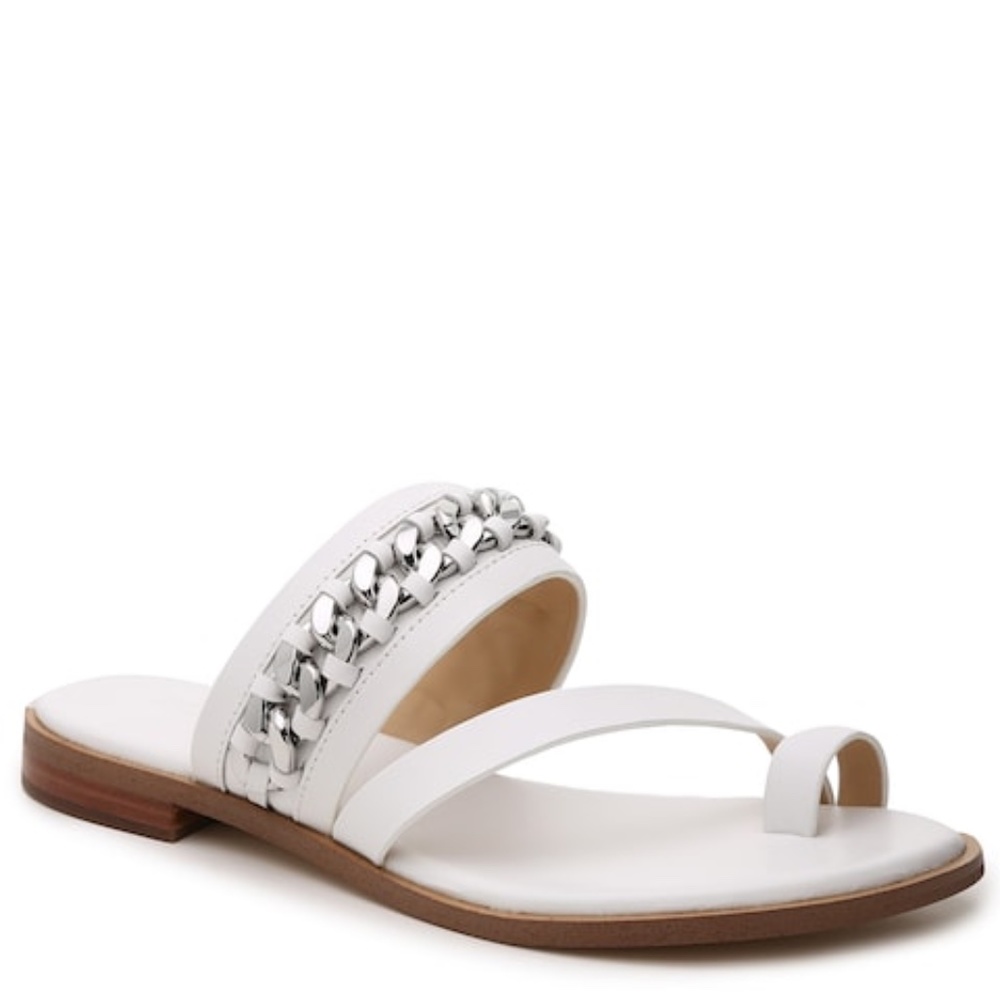 Michael Kors Leather upper Slip-on Round open toe White
